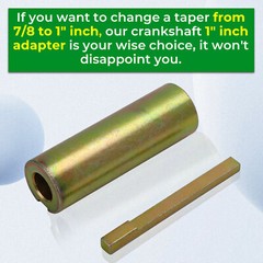 7/8 Crank Shaft Adapter Kit Taper to 1″ Generator Pressure Washer Engine Bushing