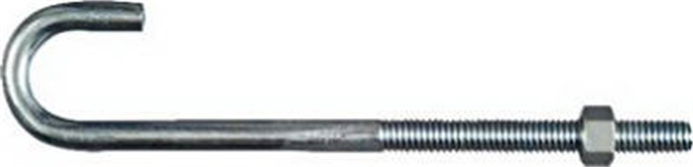 National Hardware N232-967 Zinc-Plated Steel J-Bolt 3/8 x 7 in. with Hex Nuts