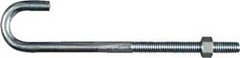 National Hardware N232-967 Zinc-Plated Steel J-Bolt 3/8 x 7 in. with Hex Nuts