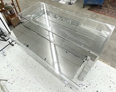 BARNEYS NEW YORK Chrome And Glass Display Cabinet Designed By PETER MARINO