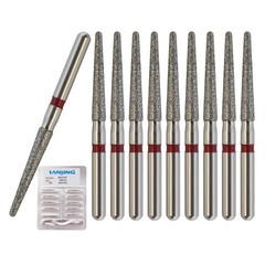 Dental Diamond Bur FG 850/016F Round End Taper Fine Grit Red High Speed Dia Bur