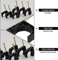 100 Pack 3/4″ Half J-Hook Clamps with Nails for PEX, Copper, CPVC Tubing
