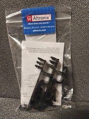 3 Position Din Rail Mount Clips, Black, Altronix #CLIP4. (2 per Pack)