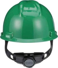 MSA Green V Gard ANSI OSHA Construction Safety Hard Hat with Ratchet Suspension
