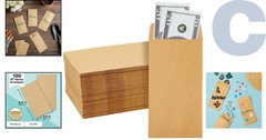 Versatile 100 Count Cash Envelopes – 3.5×6.5 Inch Brown – Self-Adhesive Security