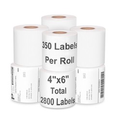350 Labels/Roll 4″ x 6″ Thermal Shipping Labels Self Adhesive Blank Label Paper