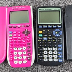 Texas Instruments Graphing Calculator Bundle Pink TI-84 Plus Silver TI-83 Plus