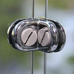 5 Pcs Chrome Metal 2 Way Glass Shelf Connector 3/16″ Tempered Glass 90 Degree