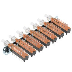 Interlock Push Button Switch Piano Type 4PDT 12 Pins 7 Row