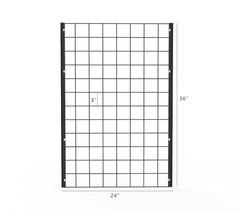 FixtureDisplays® 2’x 6′ (Come in 2 PCS of 2×3′) Black Wire Grid Panel