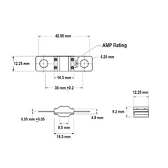 MIDI / AMI 70A 70 Amp 32V Fuse For Auto Marine Stereo Audio Video Bolt On 2 Pack