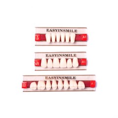 Acrylic Resin Denture Shade A1 Full Set Upper Lower Teeth Dental Use Easyinsmile