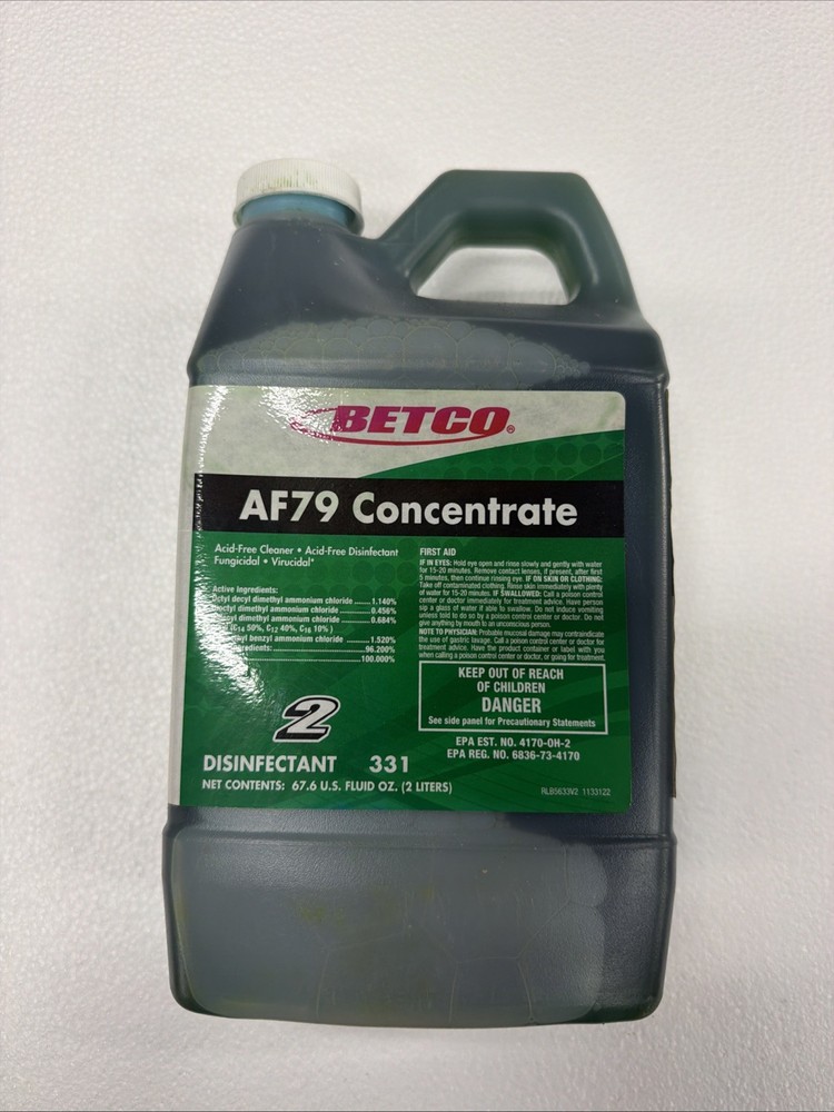 Betco Fast draw 2, AF79 Concentrate 2L Acid Free Cleaner Disinfectant