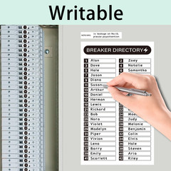 16 Sheets Breaker Panel Labels, Electrical Box Sticker Numbers Breaker Panel Lab