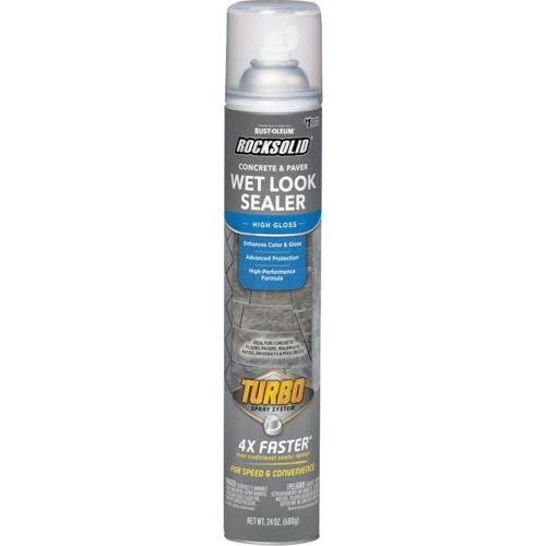 1Pc Rust-Oleum RockSolid 24 Oz. Turbo Spray System High Gloss Wet Look Lacq