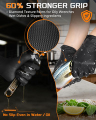 9 mil Heavy Duty Nitrile Gloves Latex Free Rubber, Chemical Resistant XL