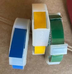 dymo label maker 1885 Vintage Labeling Tape 3/8” Red Yellow Blue Green Lot