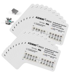 10X AZDENT Plus Dental Orthodontic Brackets Braces Roth.022 Hook 3 4 5 Mesh Base