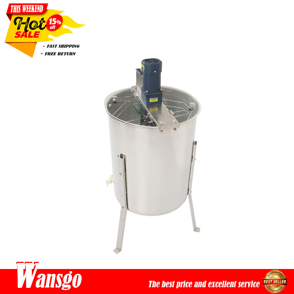 Electric Honey Extractor Beekeeping Equipment 4/8 Frames Stainless Steel 140W