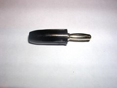 HH SMITH 212-103 PLUG BANANA BLACK LOT OF (5) SOLDERLESS