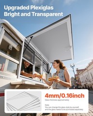 VEVOR 60x36in Concession Stand Serving Window Food Truck Service Awning Aluminum