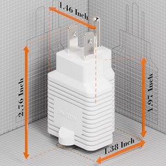 4-in-1 NEMA 5-15P to 5-15R 5-20R 6-15R 6-20R Power Adapter White