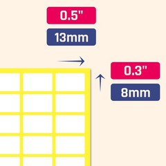 0.5″ x 0.3″, 2000 Pack – Small Price Stickers, White Pricing Labels | Small Labe