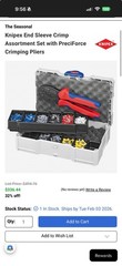 KNIPEX End Sleeve Crimp Assortment Set PreciForce Crimping Pliers Red/Blue