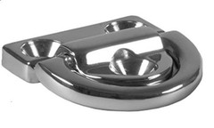 Two Marine Grade Stainless Steel Folding Pad Eye 1/4″ Sliver