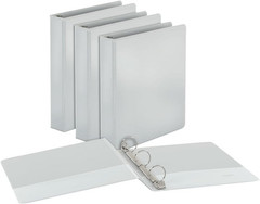 1.5 Inch 3 Ring Binder, round Ring, White, 4 Pack, Holds 350 Sheets (79517)