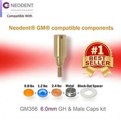 Overdenture Locator Abutment Neodent GRAND MORSE GM Male Caps Inserts Core Tool