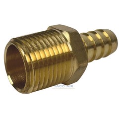 2 Pack 1/2″ ID Hose Barb x 1/2″ Male NPT Pipe Thread Brass Straight End Fitting