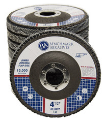 50 Pack 4.5” x 7/8″ Jumbo 80 Grit Zirconia Flap Disc Grinding Wheels T29