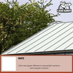 Liquid Rubber Color Roof Sealant- Elastomeric Waterproof Coating White, 1 Gallon
