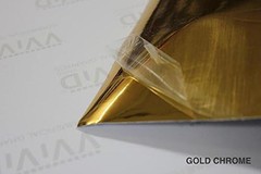 VViViD Gold Mirror Chrome Vinyl Wrap Self Adhesive Car Film 1ft x 5ft
