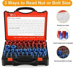 66 Pcs Thread Checker – Fast Identification for Standard & Metric Sizes