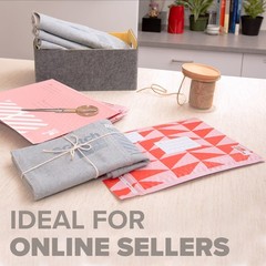Scotch Poly Bubble Mailers, Assorted Red Designs, Size 2 8.5 in x 11 in,
