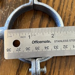 2-1/4″ – 2-1/2” Road Hinged Galvanized Split Ring Pipe Hanger Clamp Qty-6 (NEW)