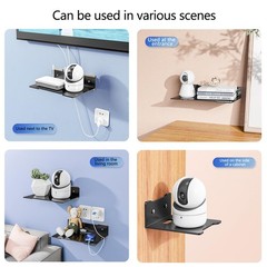 Heavy Duty Floating Shelves, Drillable No Drill Metal Wall Mount Shelves with…