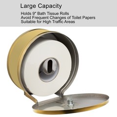 VANNSOO Commercial Jumbo Toilet Paper 9 Inch Roll Paper, Gold