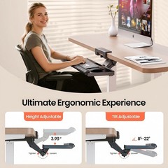 Klearlook Upgraded Ergonomic Keyboard Tray Under Desk, Adjustable Sliding