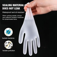 L / XL Size Clear Multipurpose Disposable Vinyl Gloves Powder Free 70pcs Per Box