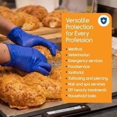 Nitrile Disposable Gloves Puncture Resistant Food Safe Exam Grade 100 Count New