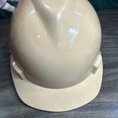 MSA Tan V Gard Construction Safety HARD HAT 4 PT Ratchet Suspension Medium