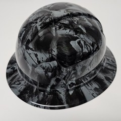 full brim hard hat custom hydro dipped IN SLATE GRAY SINISTER JOKER