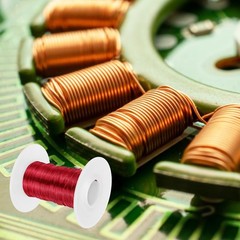 26 AWG Magnet Wire, 2 oz Magnetic Coil Wire, 155C(311F), Red,White