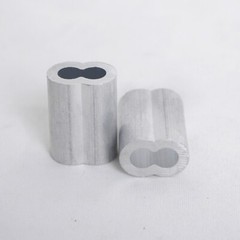 HIGOOD Wire Rope Sleeve, for Wire Rope Dia. 1/4″, Aluminum Alloy, PK 25