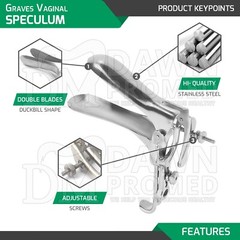 Graves Vaginal Speculum Small OB/GYN Pelvic Examination Surgical German Grade