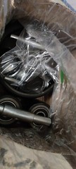 Pallet Jack/Truck Poly Wheels Full Set with Axles, Bearings, Entry Rollers, Caps