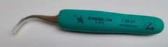 Excelta 7-SA ET NeveRust SS Tweezers ESD-Safe 4.5″ Curved Tips, 0.01″ x 0.01″